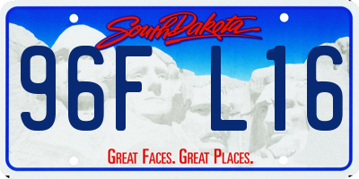 SD license plate 96FL16