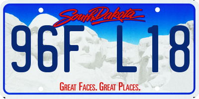SD license plate 96FL18
