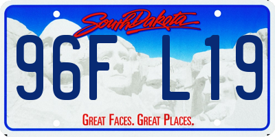 SD license plate 96FL19