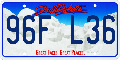 SD license plate 96FL36