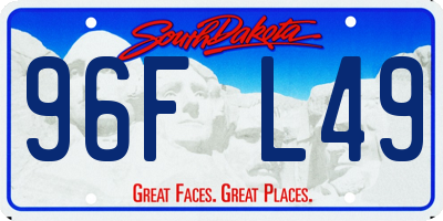 SD license plate 96FL49