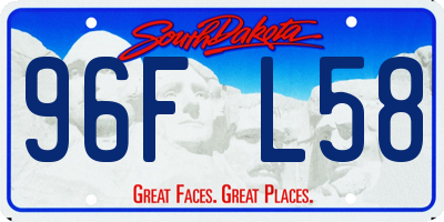 SD license plate 96FL58