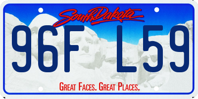 SD license plate 96FL59