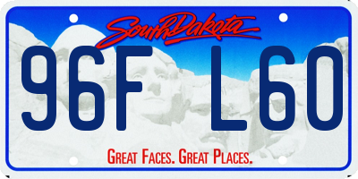 SD license plate 96FL60