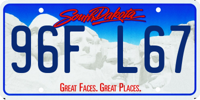 SD license plate 96FL67