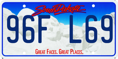 SD license plate 96FL69