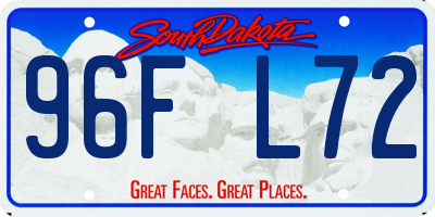 SD license plate 96FL72