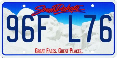 SD license plate 96FL76