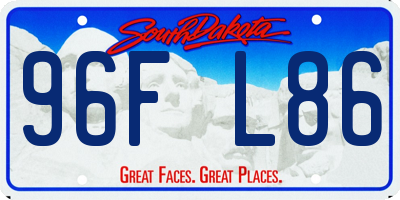 SD license plate 96FL86