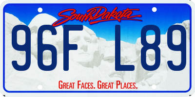 SD license plate 96FL89