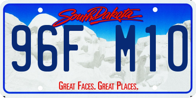 SD license plate 96FM10
