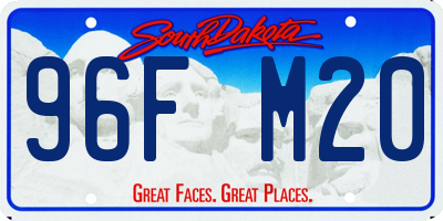 SD license plate 96FM20