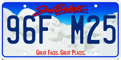 SD license plate 96FM25
