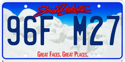 SD license plate 96FM27