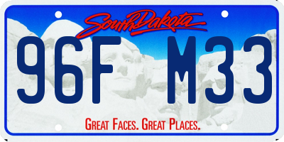 SD license plate 96FM33