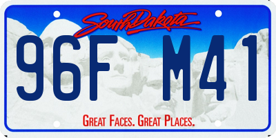 SD license plate 96FM41