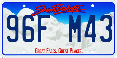SD license plate 96FM43