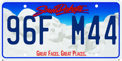 SD license plate 96FM44