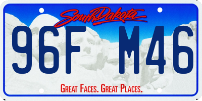 SD license plate 96FM46