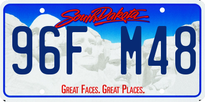 SD license plate 96FM48