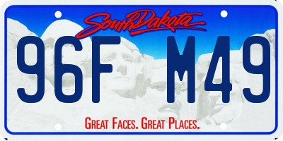 SD license plate 96FM49
