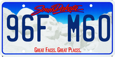 SD license plate 96FM60