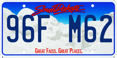 SD license plate 96FM62