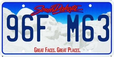SD license plate 96FM63