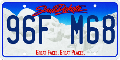 SD license plate 96FM68