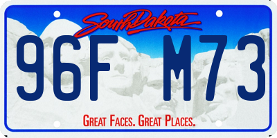 SD license plate 96FM73