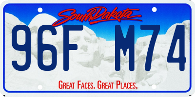 SD license plate 96FM74