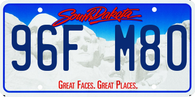 SD license plate 96FM80