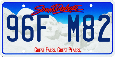 SD license plate 96FM82