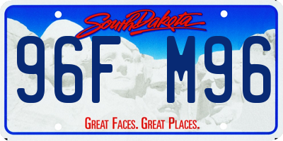 SD license plate 96FM96