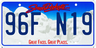 SD license plate 96FN19