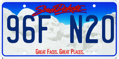 SD license plate 96FN20
