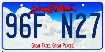 SD license plate 96FN27
