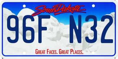 SD license plate 96FN32