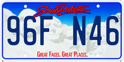 SD license plate 96FN46