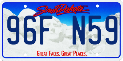SD license plate 96FN59