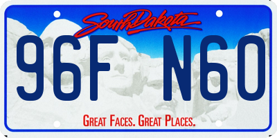 SD license plate 96FN60