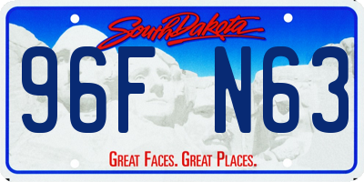 SD license plate 96FN63