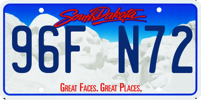 SD license plate 96FN72