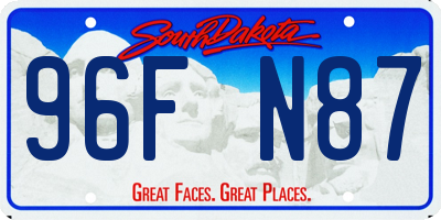 SD license plate 96FN87