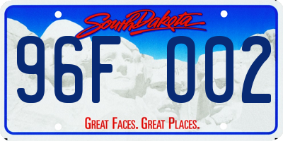 SD license plate 96FO02