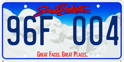 SD license plate 96FO04