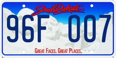 SD license plate 96FO07