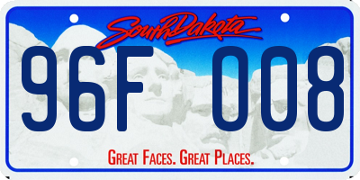SD license plate 96FO08