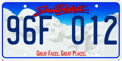 SD license plate 96FO12