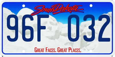 SD license plate 96FO32
